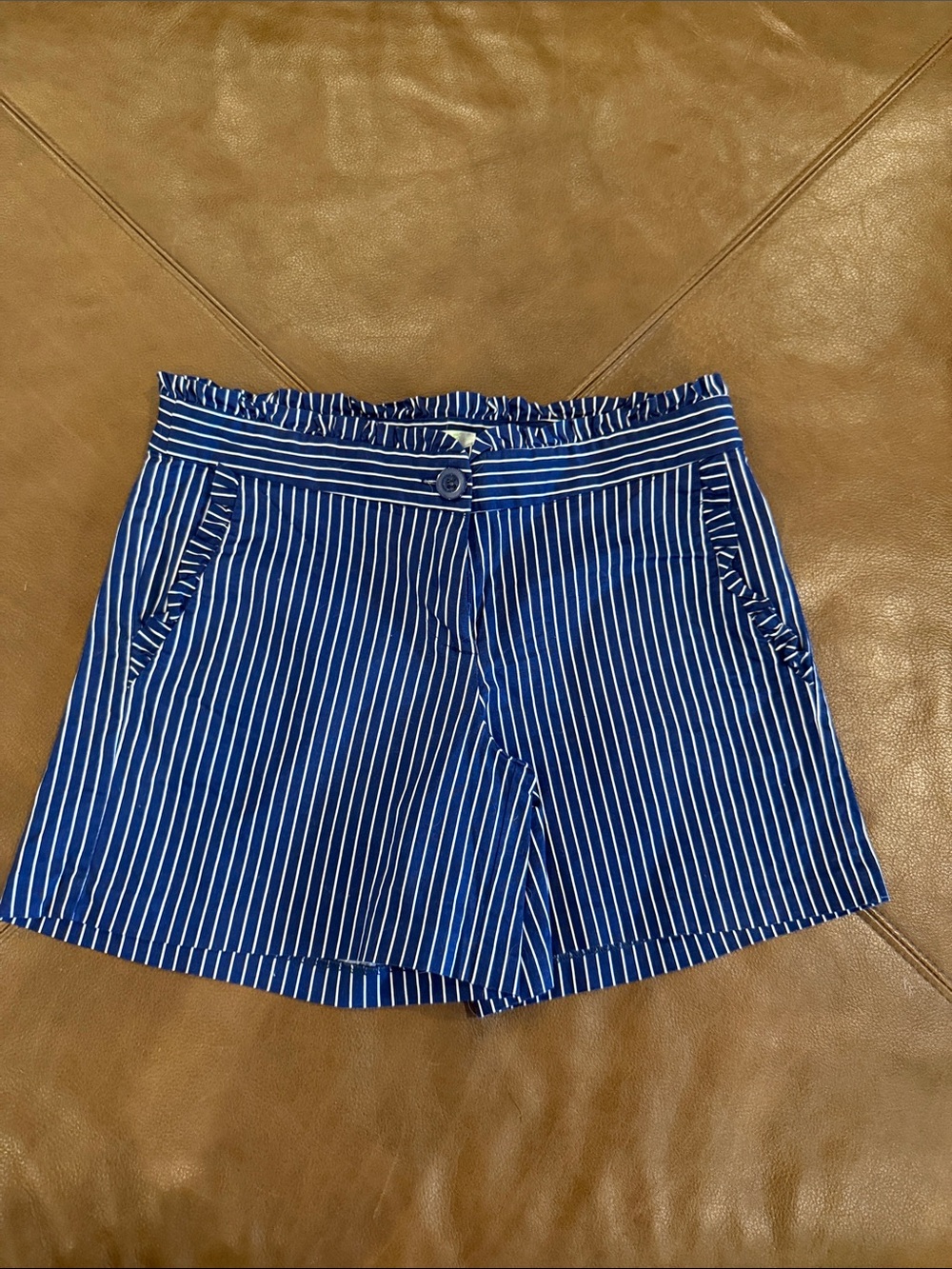 Jade Navy and White Striped women’s  shorts